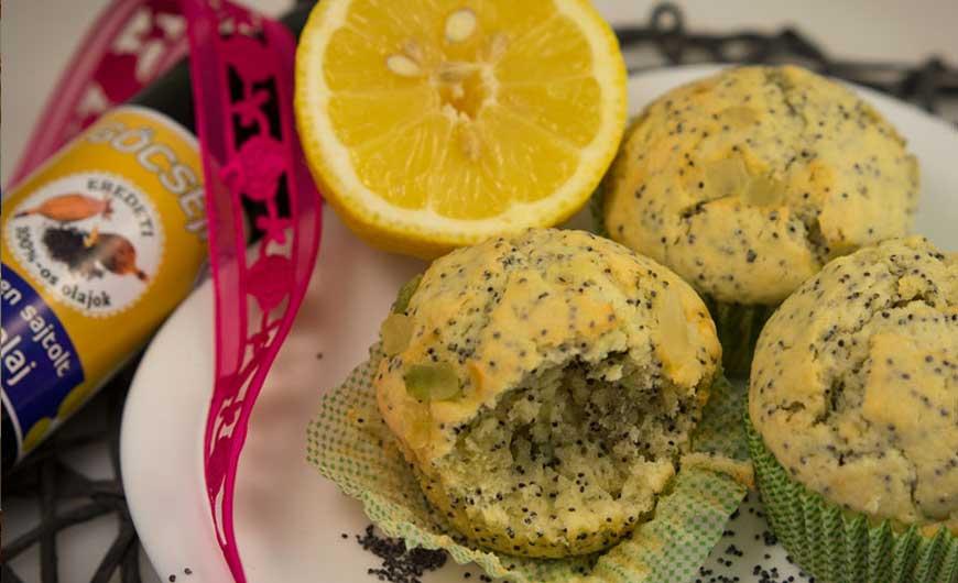 Citromos-mákos muffin