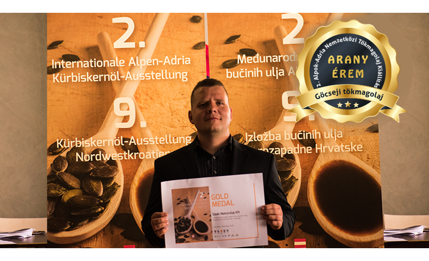 A Göcseji tökmagolaj aranyérmet szerzett a 2. Alpok-Adria Nemzetközi Tökmagolaj Kiállításon